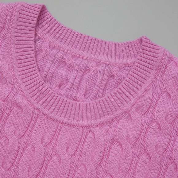 CHICJOC Women 100% Cashmere sweater in rose pink size 40 - Picture 9 of 15